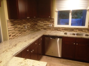 kitchen granite slab mosaic