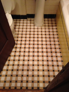 This was the bathroom floor before