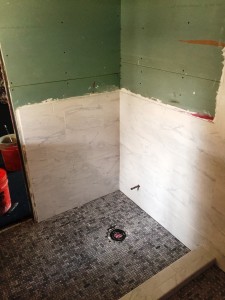 bathroom wall and floor