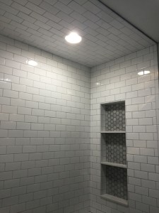 shower remodel with shower niche